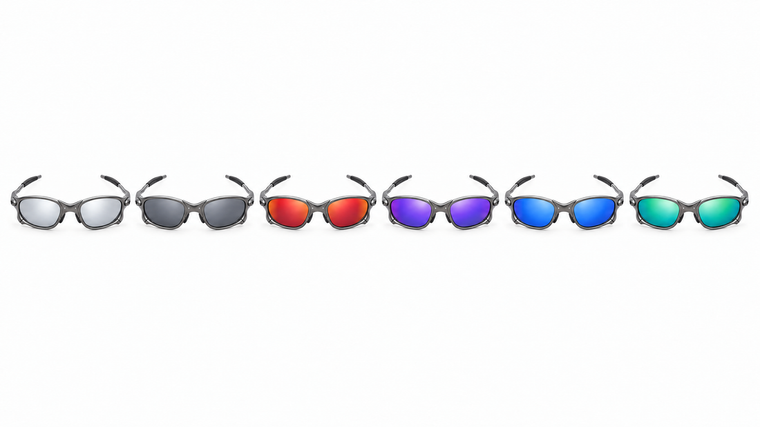 Houser metal sunglasses in six lens colours: Silver Mirror, Smoke, Red Mirror, Purple Mirror, Blue Mirror and Green Mirror