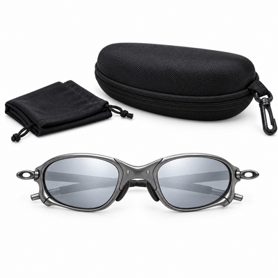Houser Metal Sunglasses with hard zip case and microfibre pouch